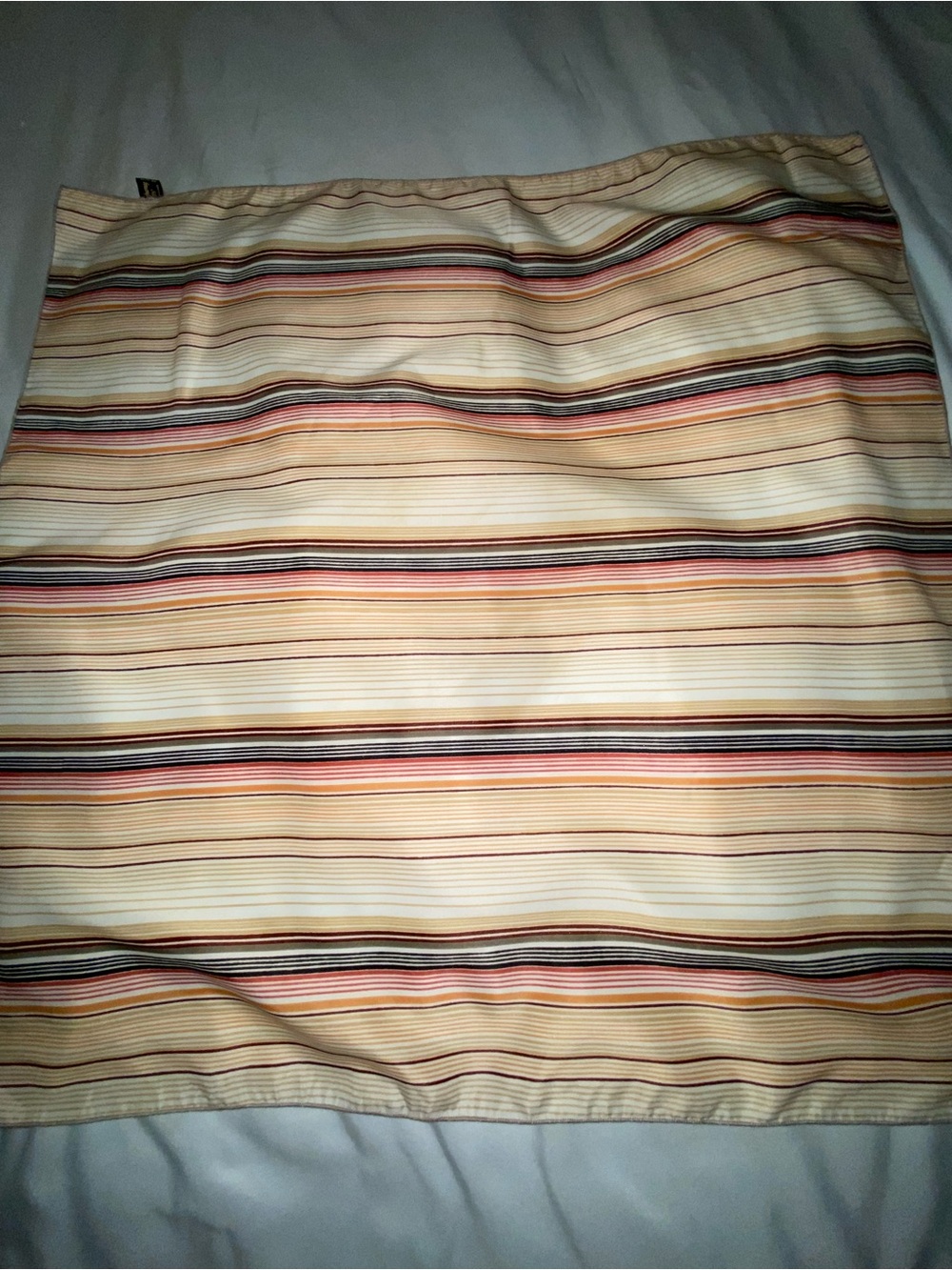 Symphony Striped  scarf  in Cream, Peach, Brown